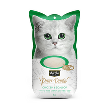 Cargar imagen en el visor de la galería, Kit Cat Purr Pure Snack para GatosKit Cat Purr Puree Chicken & Scallop: snack cremoso para gatos con pollo y vieira. Alta palatabilidad,Ideal como premio o suplemento diario.
Pack con 4 sticks de 15 g.