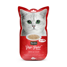 Cargar imagen en el visor de la galería, Kit Cat Purr Puree PLUS+SKIN & COAT (TUNA) snack para gatos, con omega para piel y pelaje
Pack con 4 sticks de 15 g.