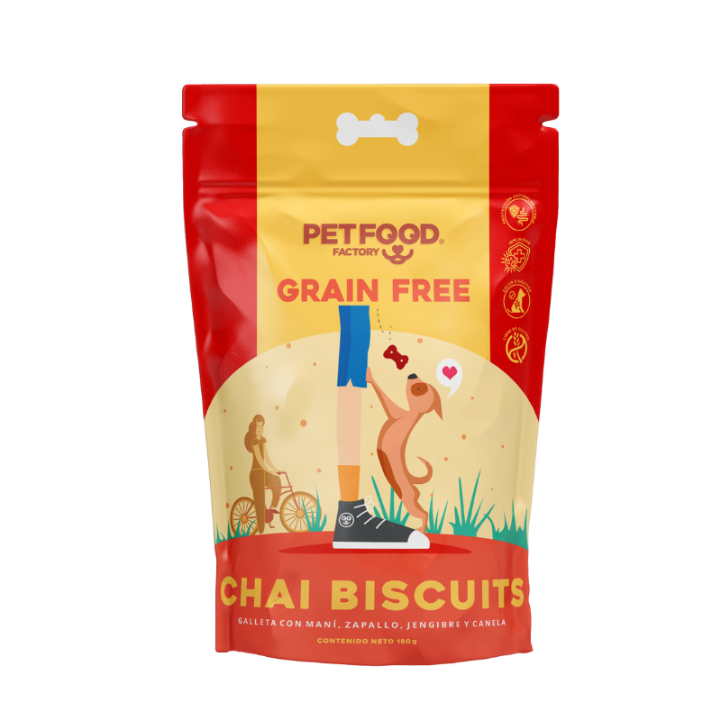 Petfood Factory Galleta Grain Free Huesito Chai Bisciut 180 Gr