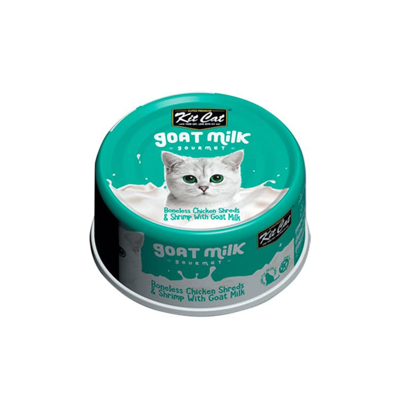 KITCAT GOAT MILK GOURMET CHICKEN & SHRIMP 70G