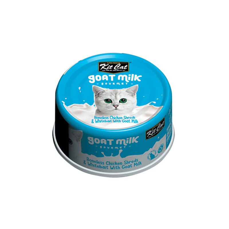 KITCAT GOAT MILK GOURMET CHICKEN&WHITEBAIT 70G