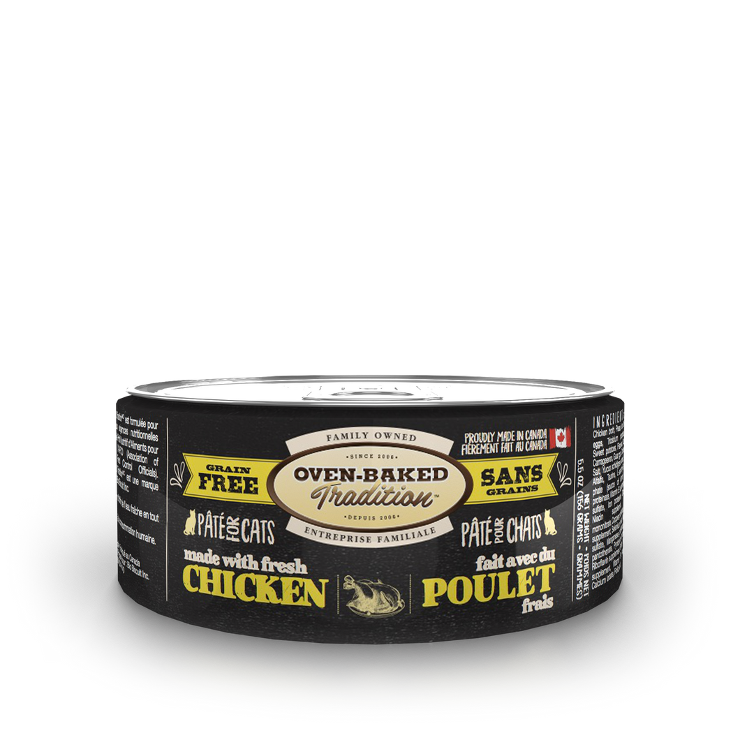 Oven-Baked Tradition Pate Chicken Adulto Cat 156 gr Alimento húmedo para gatos adultos. con pollo como primer ingrediente