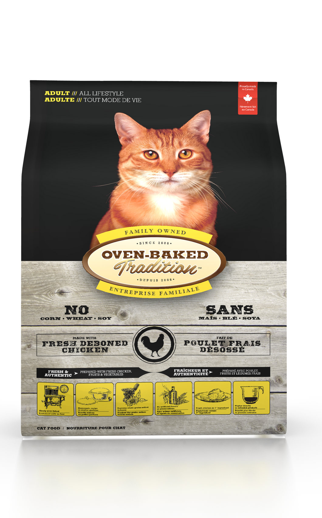 Oven-Baked Tradition Cat Chicken es un alimento para gatos adultos pollo obt