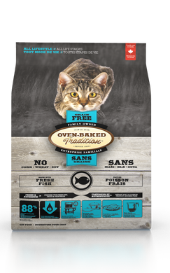  Oven-Baked Grain Free Fish es un alimento para gatos adultos libre de granos , obt, pescado