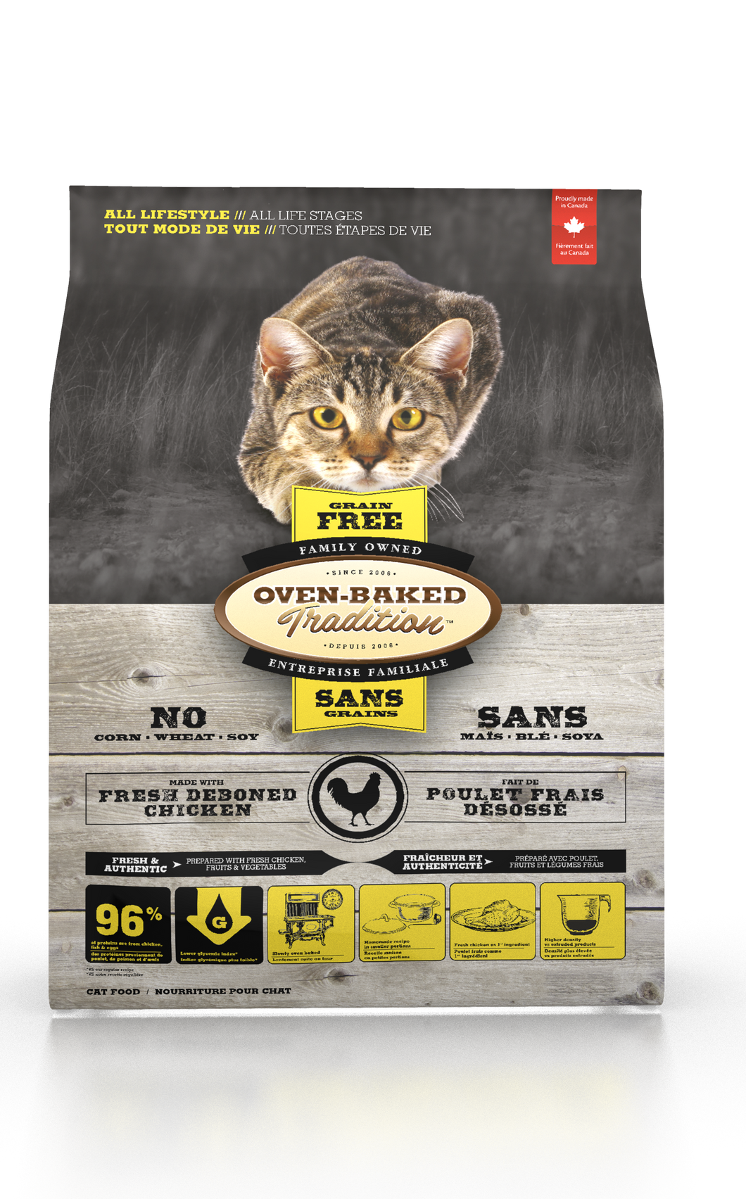 Oven-Baked Grain Free Cat Chicken es un alimento para gatos adultos pollo, libre de granos , obt