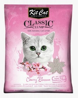 Kit Cat arena sanitaria para gatos , cat litter cherry blossom  , flor de cerezo 7 kilos, bentonita, alta aglutinacion, libre de polvo