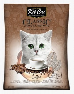 Kit Cat arena sanitaria para gatos , cat litter aroma coffee , cafe 7 kilos, bentonita, alta aglutinacion, libre de polvo