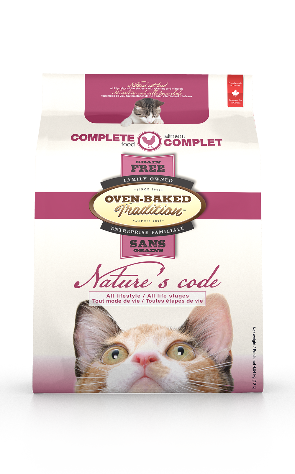 Oven-Baked Nature´s Code Grain Free Chicken es un alimento para gatos libre de granos obt