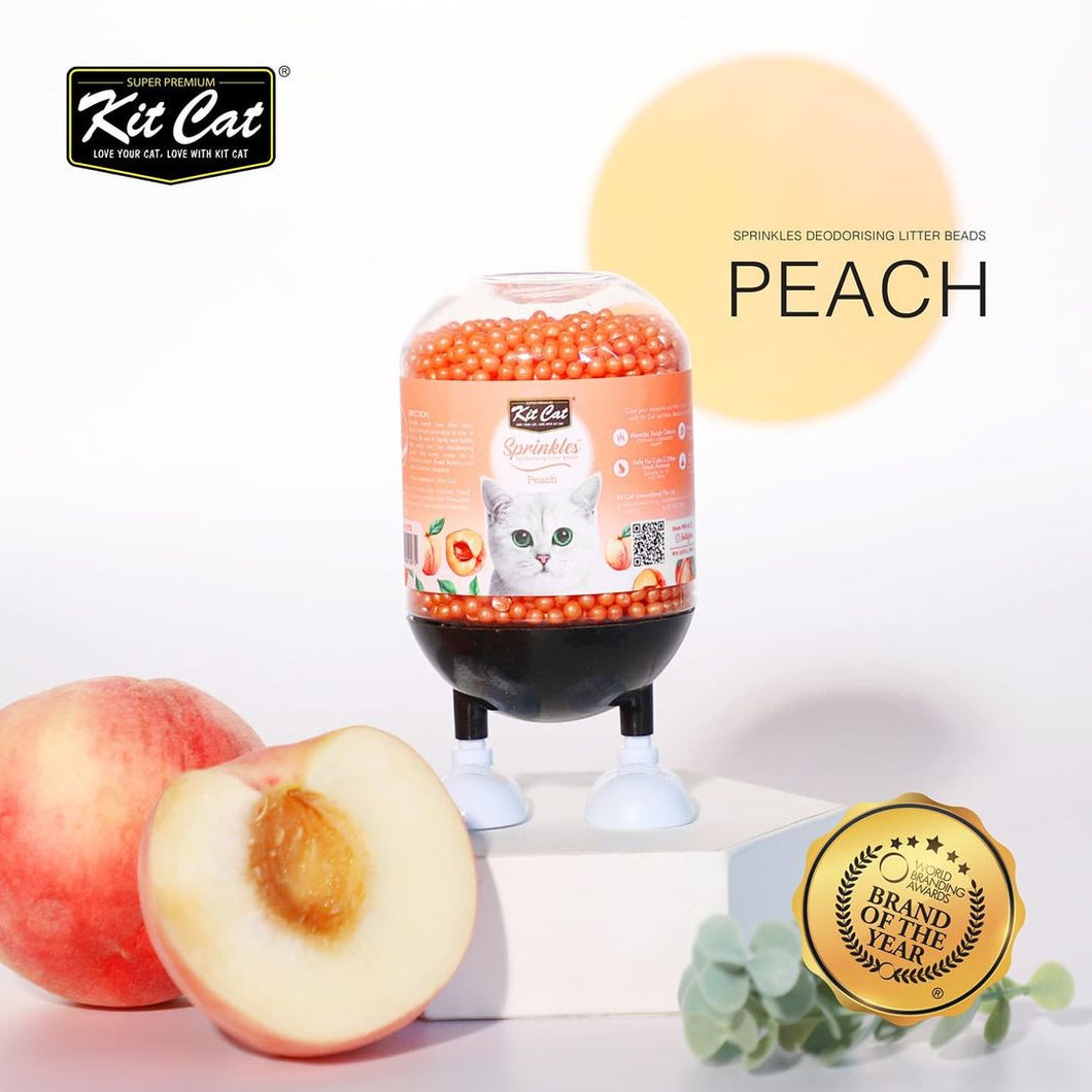 Kit Cat Desodorante, aromatizador de arena para gatos Peach