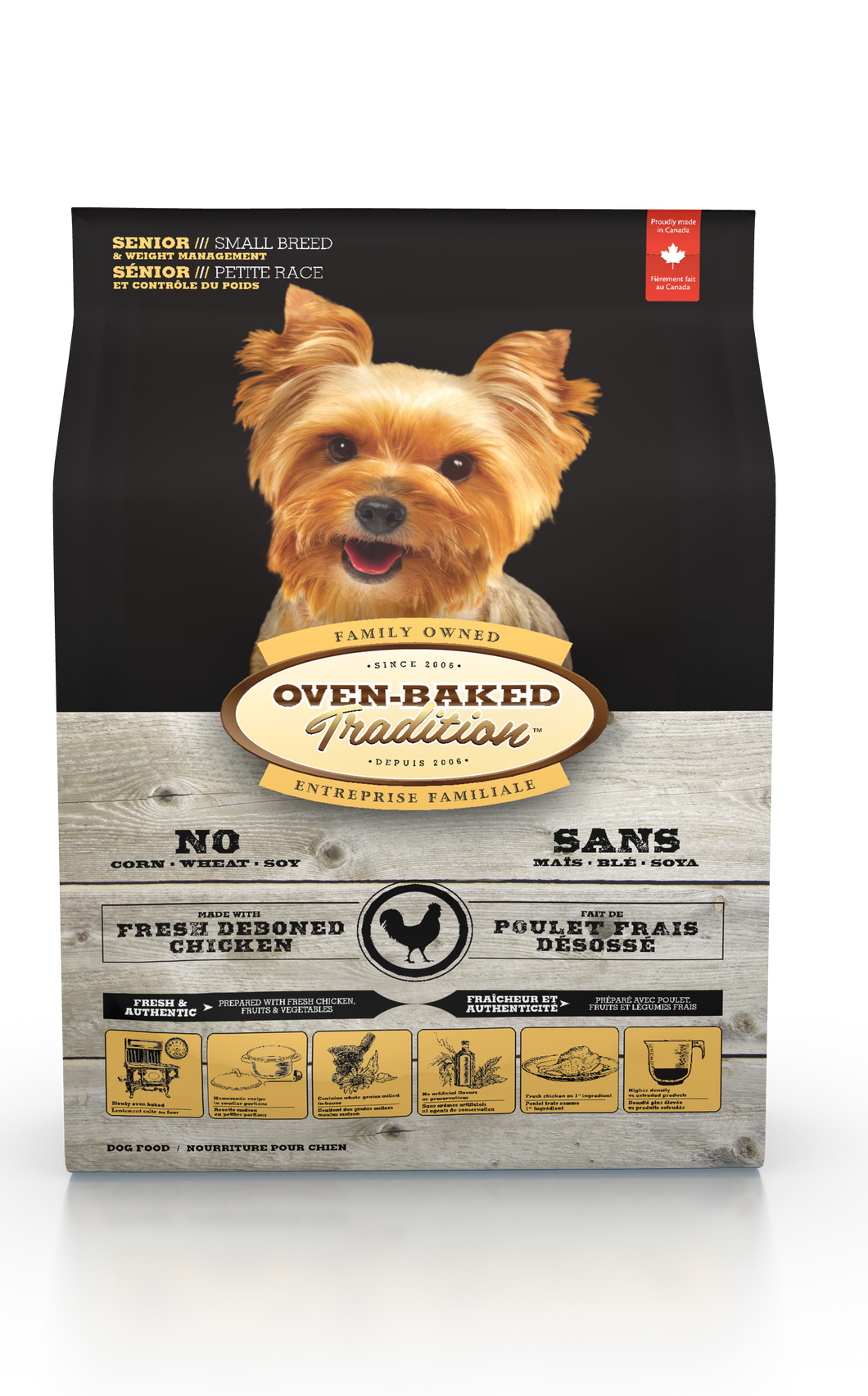 Oven baked tradition senior pollo,alimentos para mascotas razas pequeñas, obt chicken perros