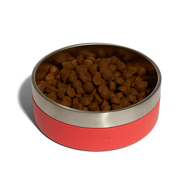 ZeeBow Tuff Bowl Coral plato de comida para perros, 